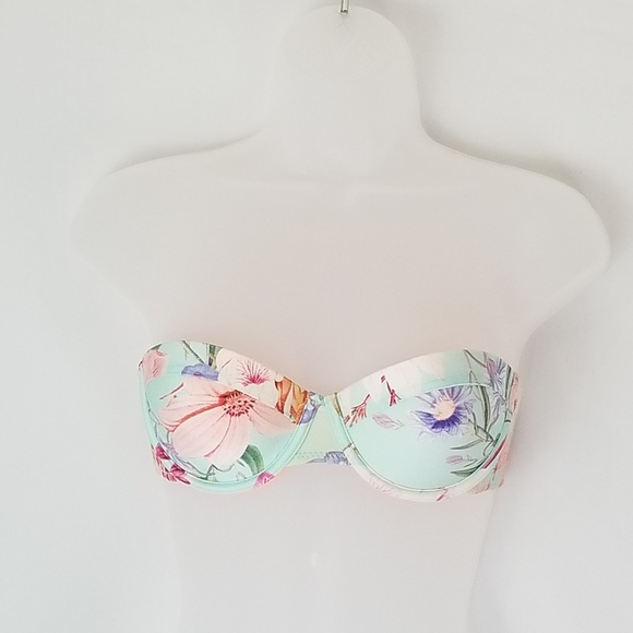 T23 Mint green floral Triangl bikini top, various - Picture 2 of 4